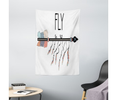 Native Arrow and Feather Fly Tapestry