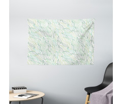 Modern Leaf Patterns Wide Tapestry