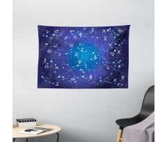 Constellation Zodiac Wide Tapestry