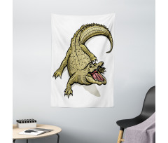 Exotic Wild Crocodile Tapestry