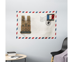 Postcard Stamp Wide Tapestry