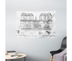 Detailed Sketch Wide Tapestry