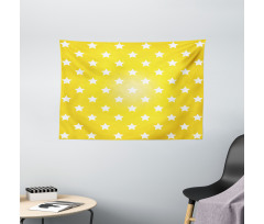 Vibrant Stars Fun Retro Wide Tapestry