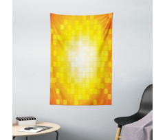 Retro Pixel Art Squares Tapestry