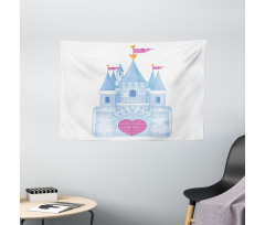 Romantic Fairy Tale Castle Wide Tapestry