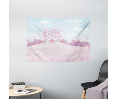 Magic Princess Château Art Wide Tapestry