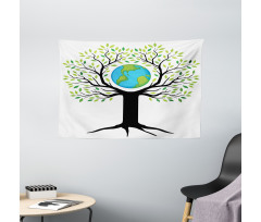 Green Friendly Earth Wide Tapestry