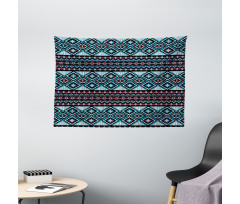 Geometric Triangles Ornate Wide Tapestry