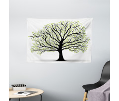 Lush Leaves Wide Tapestry