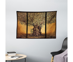 Greece Olive Trees Wide Tapestry