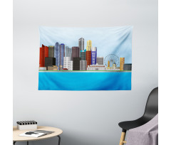 Urban Buildings and River Wide Tapestry