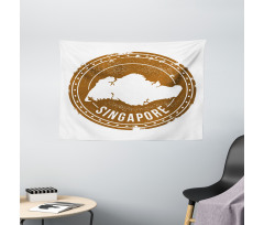 Grunge Mapping Design Wide Tapestry