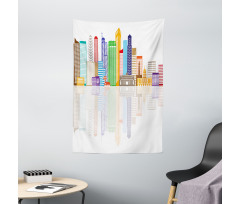 Panoramic Famous Landmark Tapestry