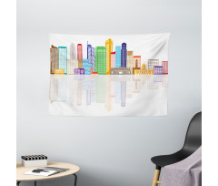 Panoramic Famous Landmark Wide Tapestry