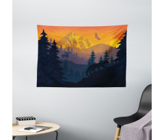 Wild Nature Landscape Art Wide Tapestry