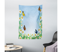 Daisy with Butterflies Tapestry