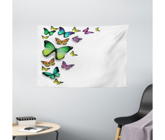 Bohem Wild Butterflies Wide Tapestry