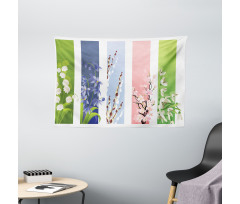 Lily Primrose Valley Wide Tapestry