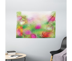 Tulips Urban Graphic Wide Tapestry