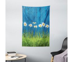 Spring Grass and Daisy Tapestry