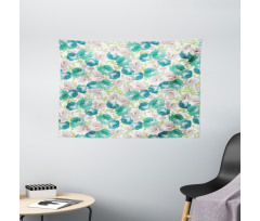 Flora Pattern with Rose Wide Tapestry