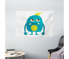 Monster Halloween Character Wide Tapestry