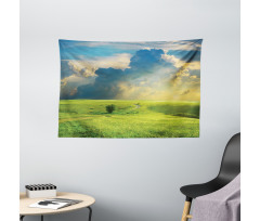 Summer Spring Rural Wide Tapestry