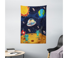 Children Space Travel Galaxy Tapestry