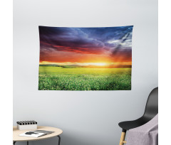 Sunset Modern View Wide Tapestry