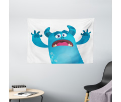 Roaring Monstrous Character Wide Tapestry