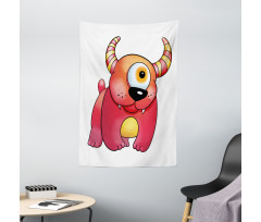 Bizarre Creature with Horns Tapestry