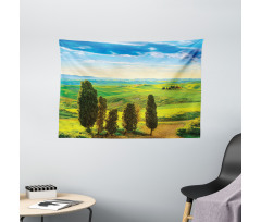 Rural Sunset in Italy Wide Tapestry