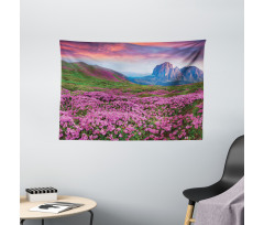 Mountain Village Fall Wide Tapestry