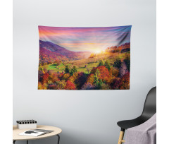 Morning in Mountain Tree Wide Tapestry