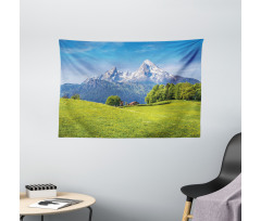 Alps with Meadow Flora Wide Tapestry