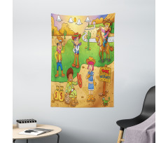 Wild West Cowboy Kids Tapestry