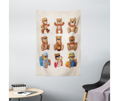 Teddy Bear Kids Design Tapestry