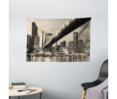 Vintage Queensboro Bridge Wide Tapestry