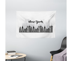 Monochrome and Modern Wide Tapestry