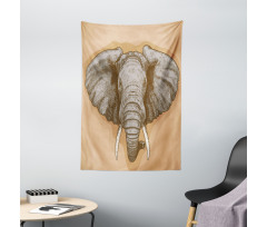 Wild Retro Elephants Tapestry
