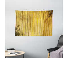 Nature Wood Leaves Stems Wide Tapestry