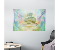 Colorful Blurred Backdrop Wide Tapestry