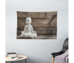 Meditating Asian Baby Wide Tapestry