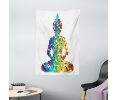 Meditating Silhouette Tapestry