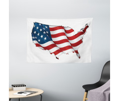 United States Flag Wide Tapestry