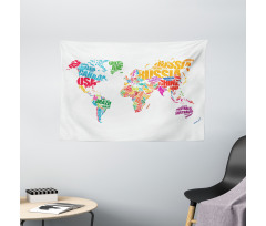World Europe America Wide Tapestry