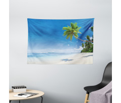 Ocean Summer Palms Wide Tapestry