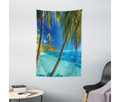 Palm Trees Sea Beach Tapestry