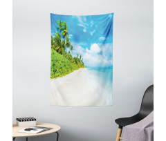 Beach Sea Exotic Palms Tapestry