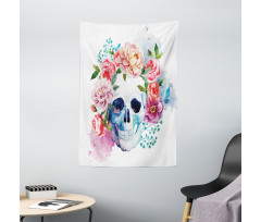 Floral Colorful Skeleton Tapestry